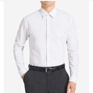 Calvin Klein Men's Crisp White Dress Shirt | Size: Large